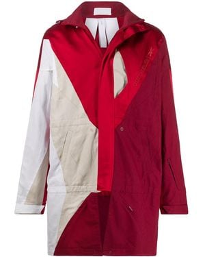 Reebok カラーブロック レインコート - レッド