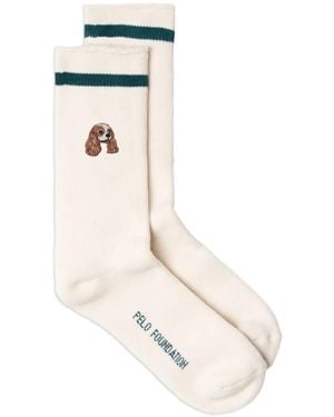 PELO FOUNDATION Calcetines con parche Cavalier King - Blanco
