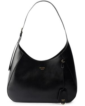 Prada Bolso Boogie Grande De Piel - Negro