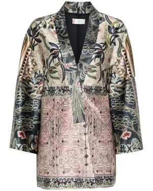 Hui Milano Floral-Printed Jacket - Natural