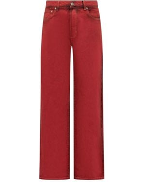 MSGM Vaqueros con cinco bolsillos - Rojo