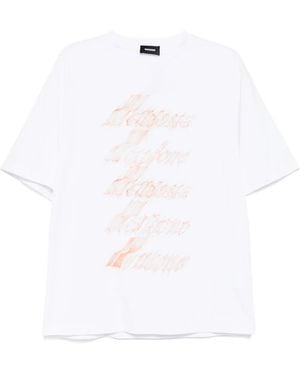 we11done Logo Print T-Shirt - White