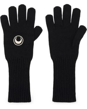 Marine Serre Merino Wool Knit Gloves - Black