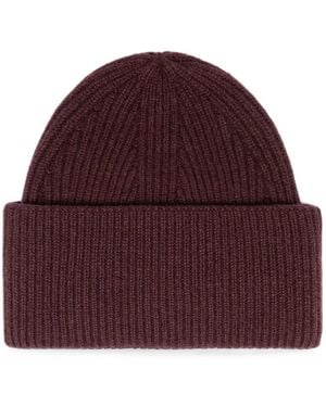 Laneus Gerippte Beanie - Rot