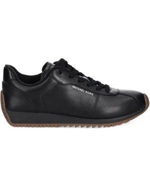 MICHAEL Michael Kors Rhodes Leather Sneakers - Black