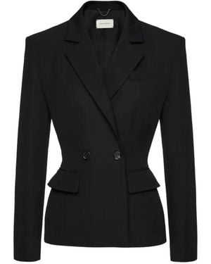 Magda Butrym Double-Breasted Hourglass Blazer - Black