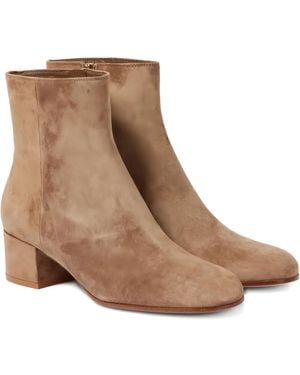 Gianvito Rossi 70Mm Joelle Suede Boots - Brown