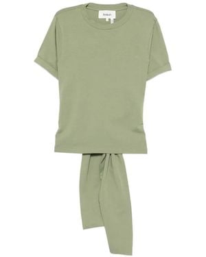 Ba&sh Tie-Back Cut-Out T-Shirt - Green