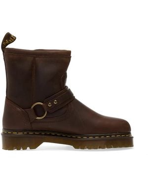 Dr. Martens Aniston Harness Leather Boots - Brown