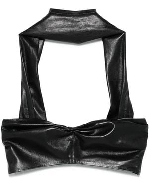 Nanushka Mouwloze Top - Zwart