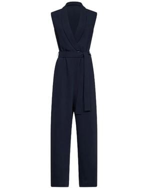 P.A.R.O.S.H. Belted Jumpsuit - Blue