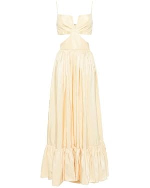 Saiid Kobeisy Taffeta Midi Dress - White