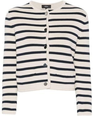 Theory Cardigan a righe - Neutro