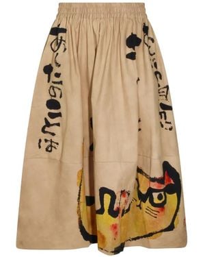TALKING WALLS Juju Snooze Graphic-Print Skirt - Natural