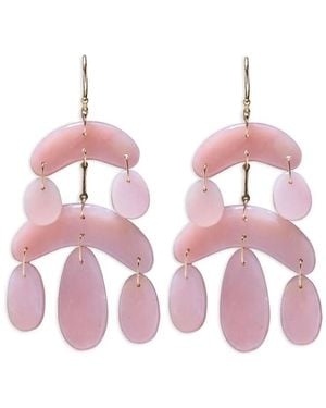 Ten Thousand Things Pendientes Chandelier - Rosa