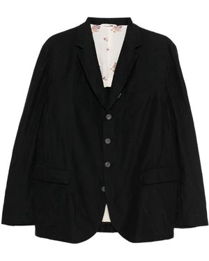 CALMLENCE Blazer con efecto arrugado - Negro