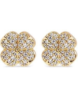 Kate Spade Crystal-Embellished Flower-Shaped Earrings - Natural