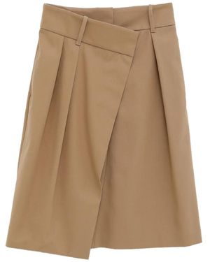 Loewe Pleated Wrap Skirt - Natural