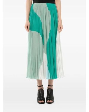 PUCCI Pleated A-Line Skirt - Green