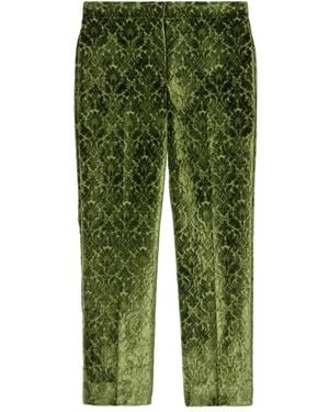 Burberry Hose Aus Samt Mit Damaszenermuster - Grün