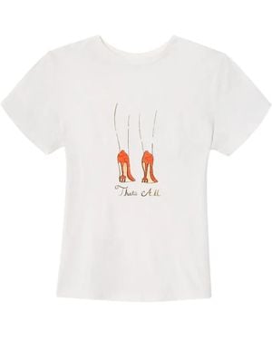 RE/DONE Camiseta 90S Baby Tee - Blanco