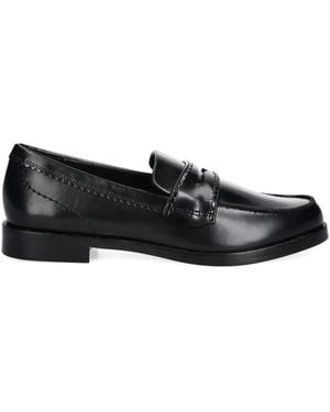 Clarks Penny Leather Loafers - Black