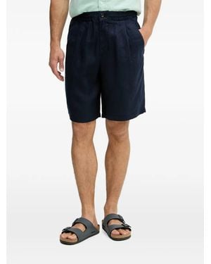 Benetton Short Plissé À Taille Élastiquée - Blue