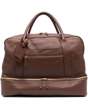 Eleventy Reisetasche Aus Strukturiertem Leder - Braun