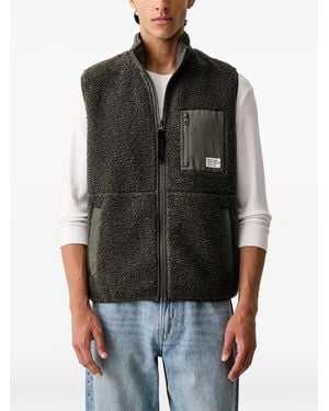 Marc O' Polo Fleece Zip-Up Gilet - Black