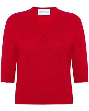 EMERSON RENALDI V-neck sweater - Rojo