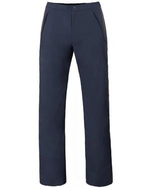 Moorer Side-Stripe Tailored Trousers - Blue