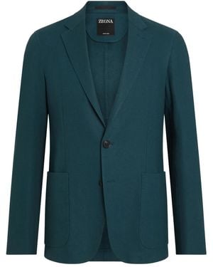 ZEGNA Linen Blazer - Green