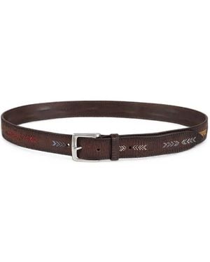 Orciani Bestickter Gürtel - Weiß