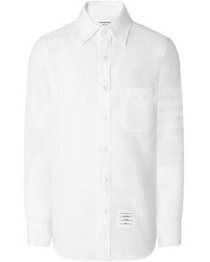 Thom Browne 4-Bar Linen Shirt - White