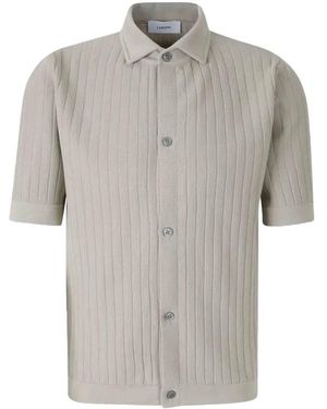 Lardini Buttoned Ribbed Shirt - Grey
