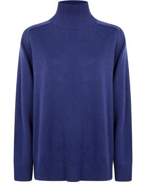 Paul Smith High-neck wool sweater - Blau