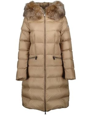 Moncler Quilted Padded Coat - Natural