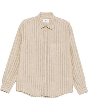 NN07 Deon 5728 Gestreept Overhemd - Naturel