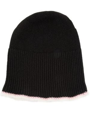 Barrie リブトリム ビーニー - ブラック