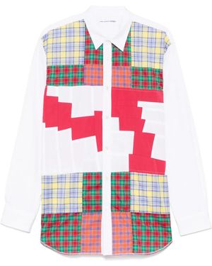 Comme des Garçons パッチワーク チェック シャツ - レッド