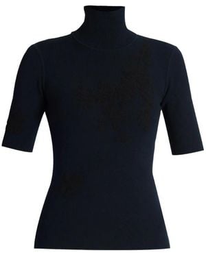 Erdem Jacquard Short Sleeve Jumper - Blue