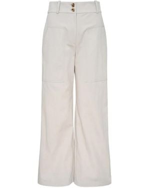 Club21 Collection Adele Wide-Leg Trousers - White