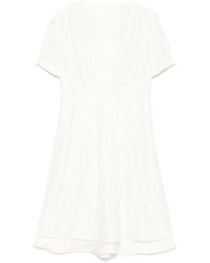 Jil Sander Jacquard Short-Sleeve Dress - White