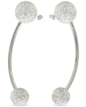 GIUSEPPE DI MORABITO Crystal-Embellished Piercing Earrings - White