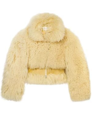 Blumarine High-Neck Jacket - Yellow