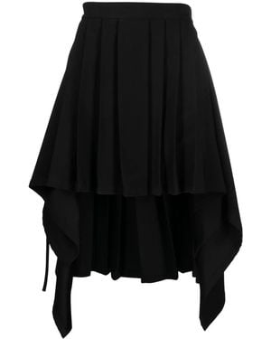 Moschino Pleated Asymetric Skirt - Black