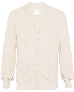 Givenchy 4G Cable-Knit Cardigan - White