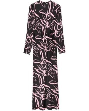 MSGM プリント ワンピース - ホワイト