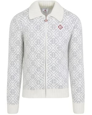 CASABLANCA Chaqueta de punto con motivo - Blanco