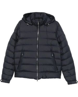 Moncler フーデッド キルティングジャケット - ブルー